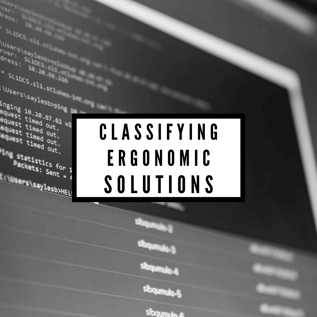 Classifying Ergonomic Solutions