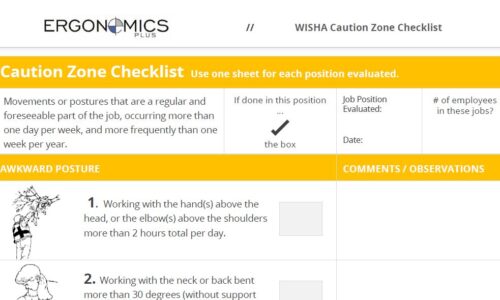 WISHA Caution Zone Checklist