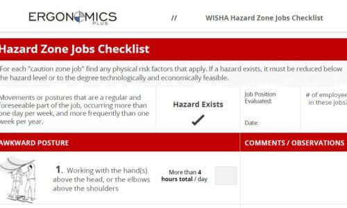 WISHA Hazard Zone Checklist